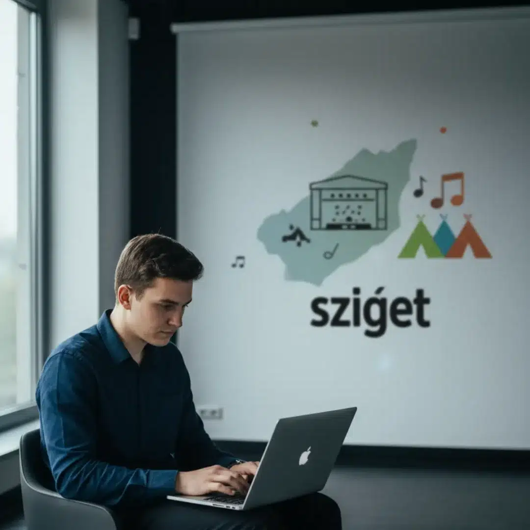 Szerkesztőségi fotó, amely semlegesen ábrázolja a sziget fesztivál témáját