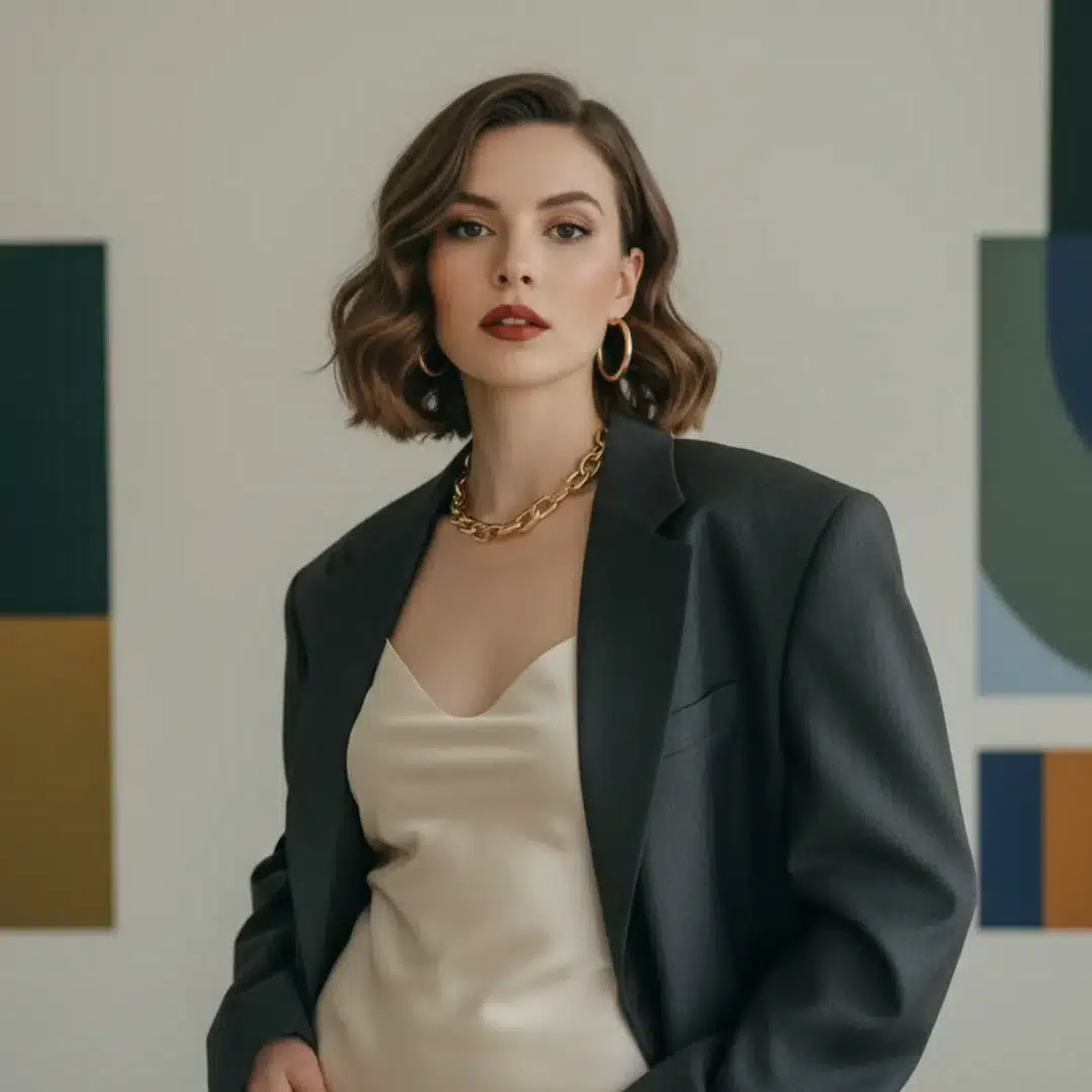 Szerkesztőségi fotó, amely Parádi Kriszta, a 90-es évek magyar sztármodelljének portréját mutatja be