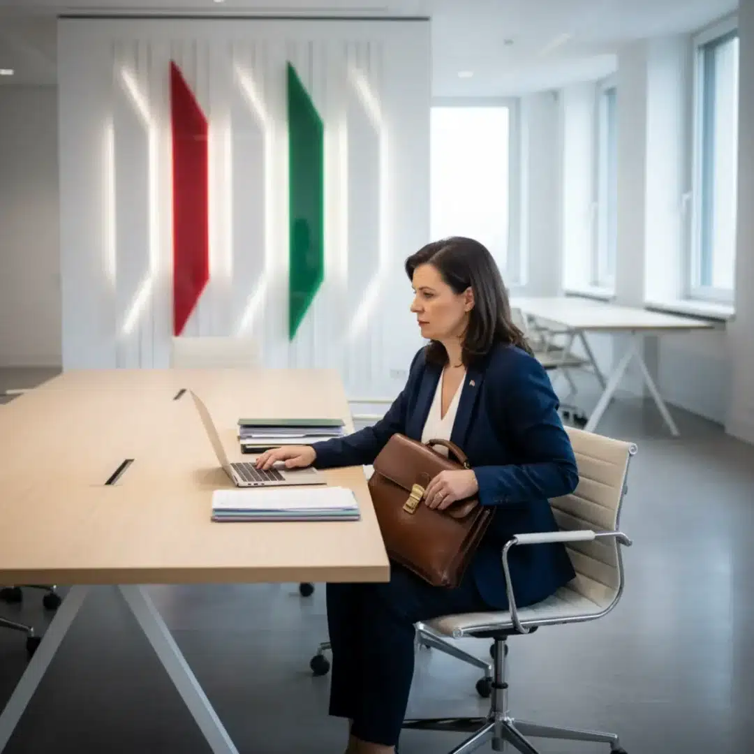 Szerkesztőségi fotó, amely semlegesen ábrázolja Novák Katalin munkavállalási helyzetét