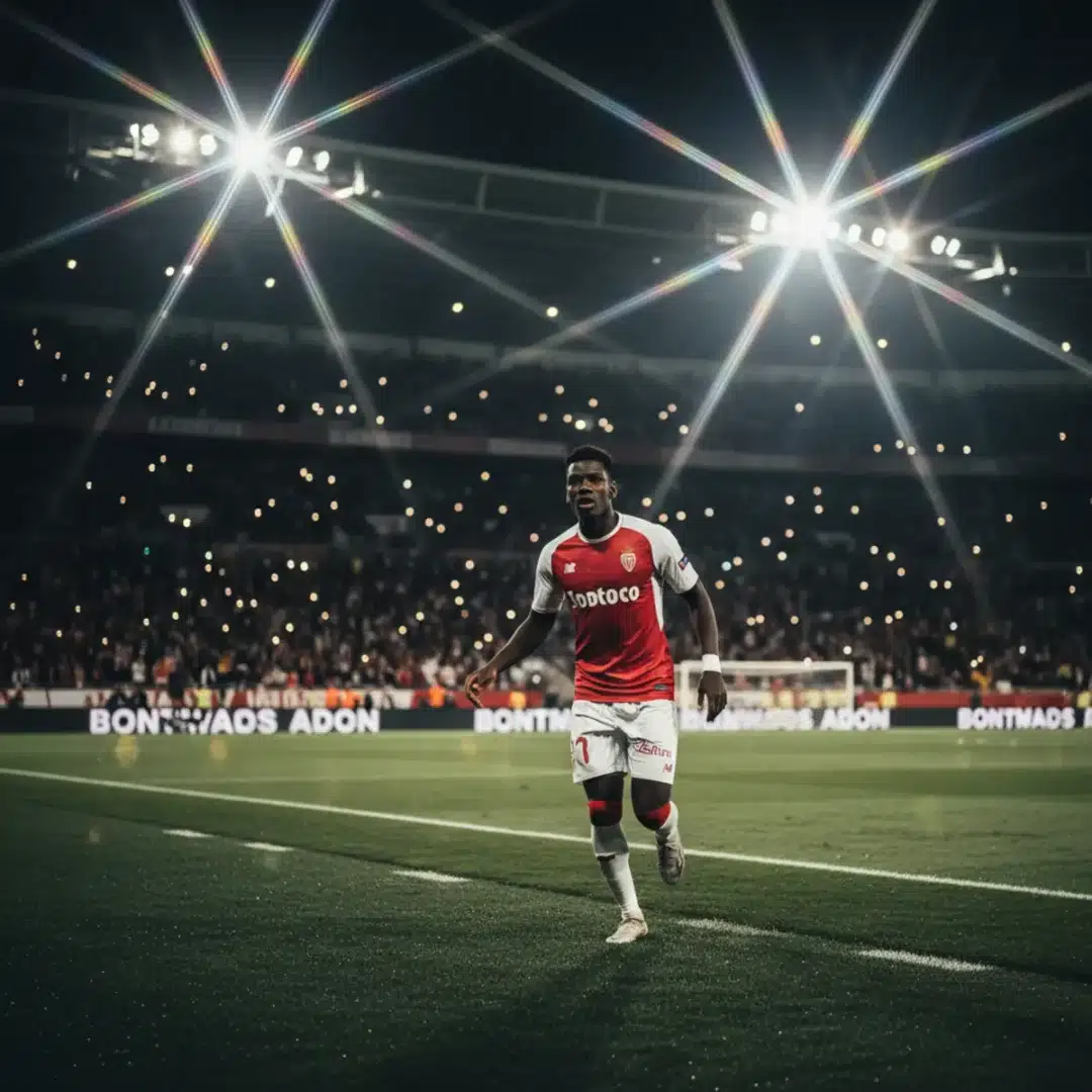 Paul Pogba az AS Monaco mezében pályára lép a Rennes elleni mérkőzésen