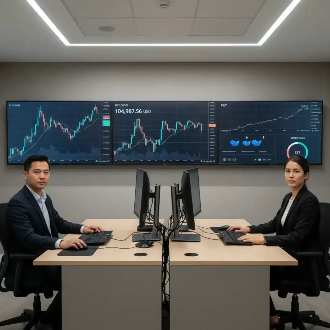 Szerkesztőségi fotó, amely semlegesen ábrázolja a Bitcoin aktuális piaci helyzetét