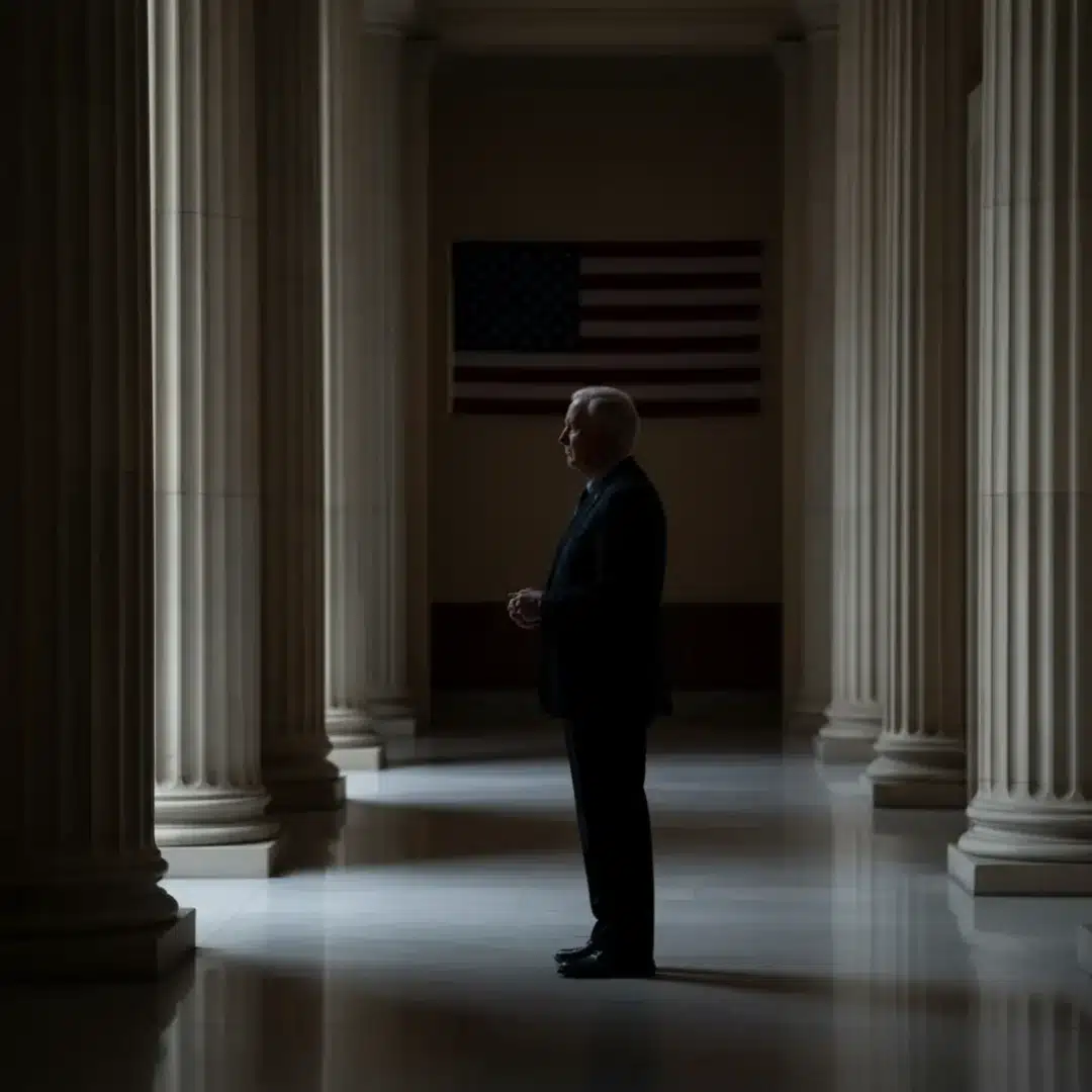 Szerkesztőségi fotó, amely semlegesen ábrázolja Dick Cheney témáját