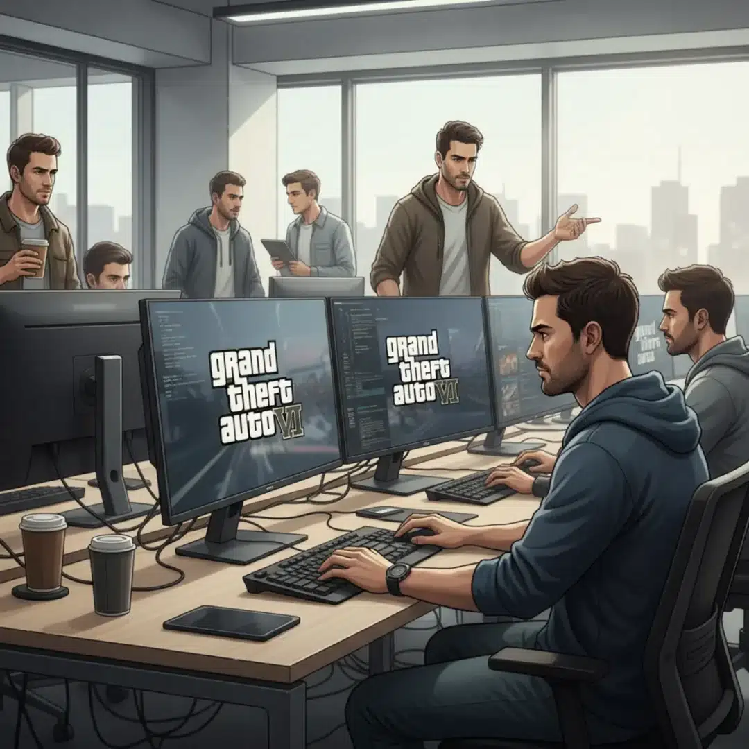 Szerkesztőségi fotó, amely semlegesen ábrázolja a Grand Theft Auto 6 fejlesztését