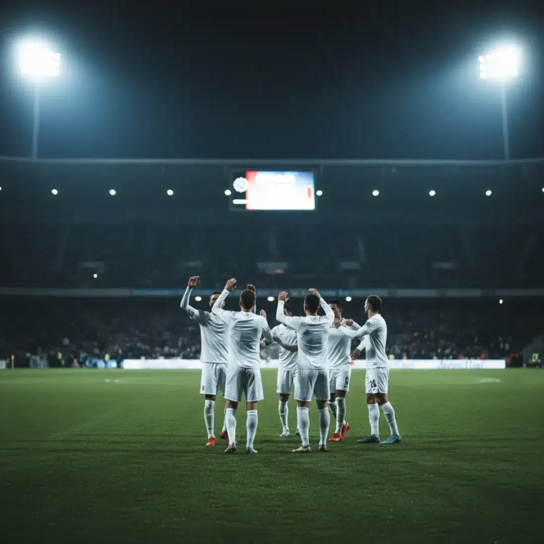 Szerkesztőségi fotó, amely semlegesen ábrázolja a Real Madrid – Valencia mérkőzés hangulatát