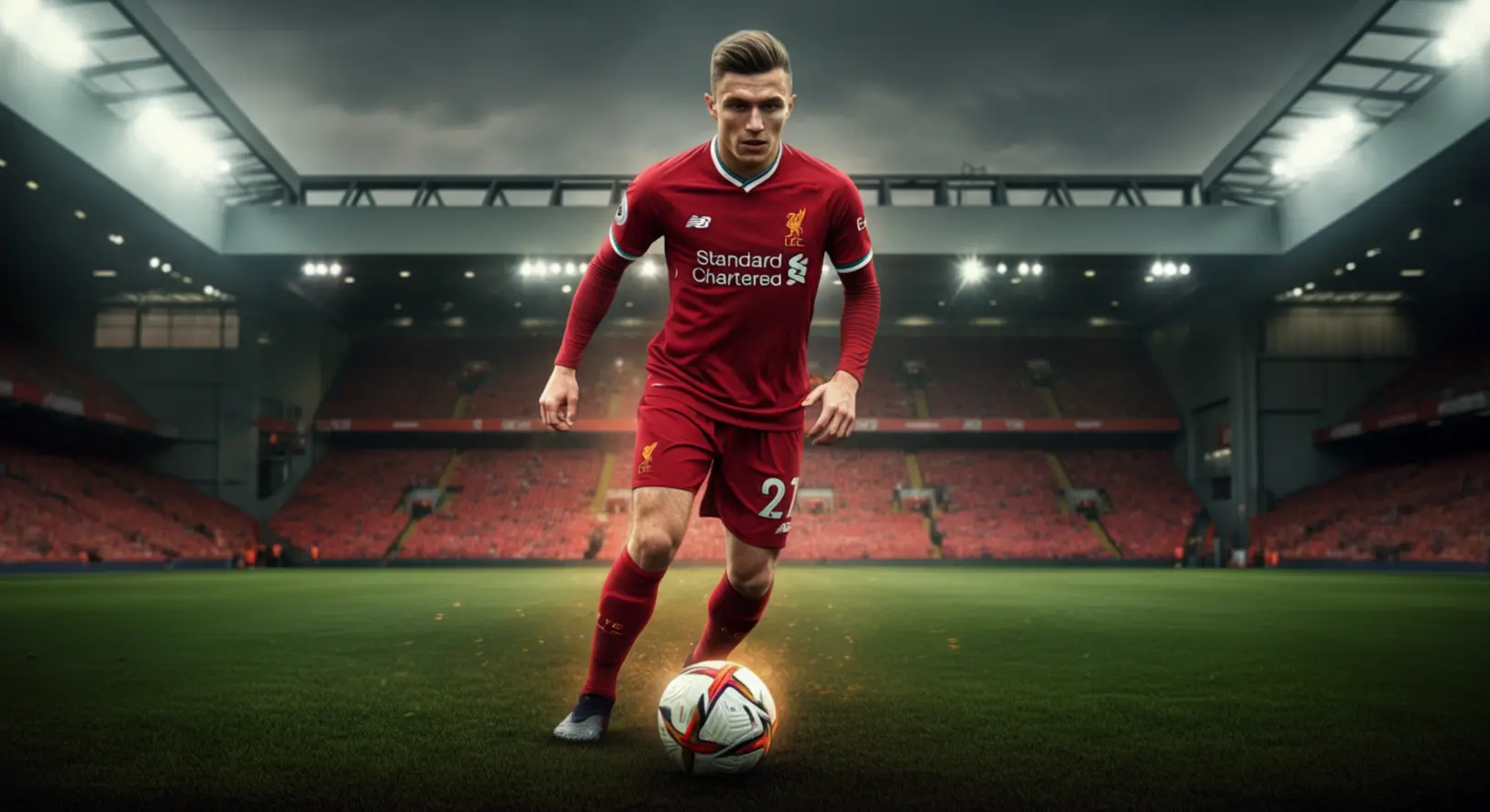 Szoboszlai Dominik a Liverpool mezében passzol a Brighton elleni mérkőzésen