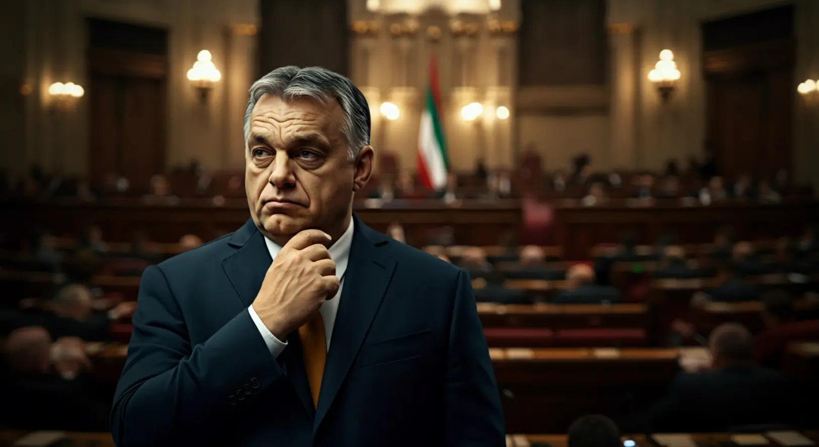 Orbán Viktor a Parlamentben, a Bloomberg cikke nyomán felmerült elnöki ambíciók illusztrációja
