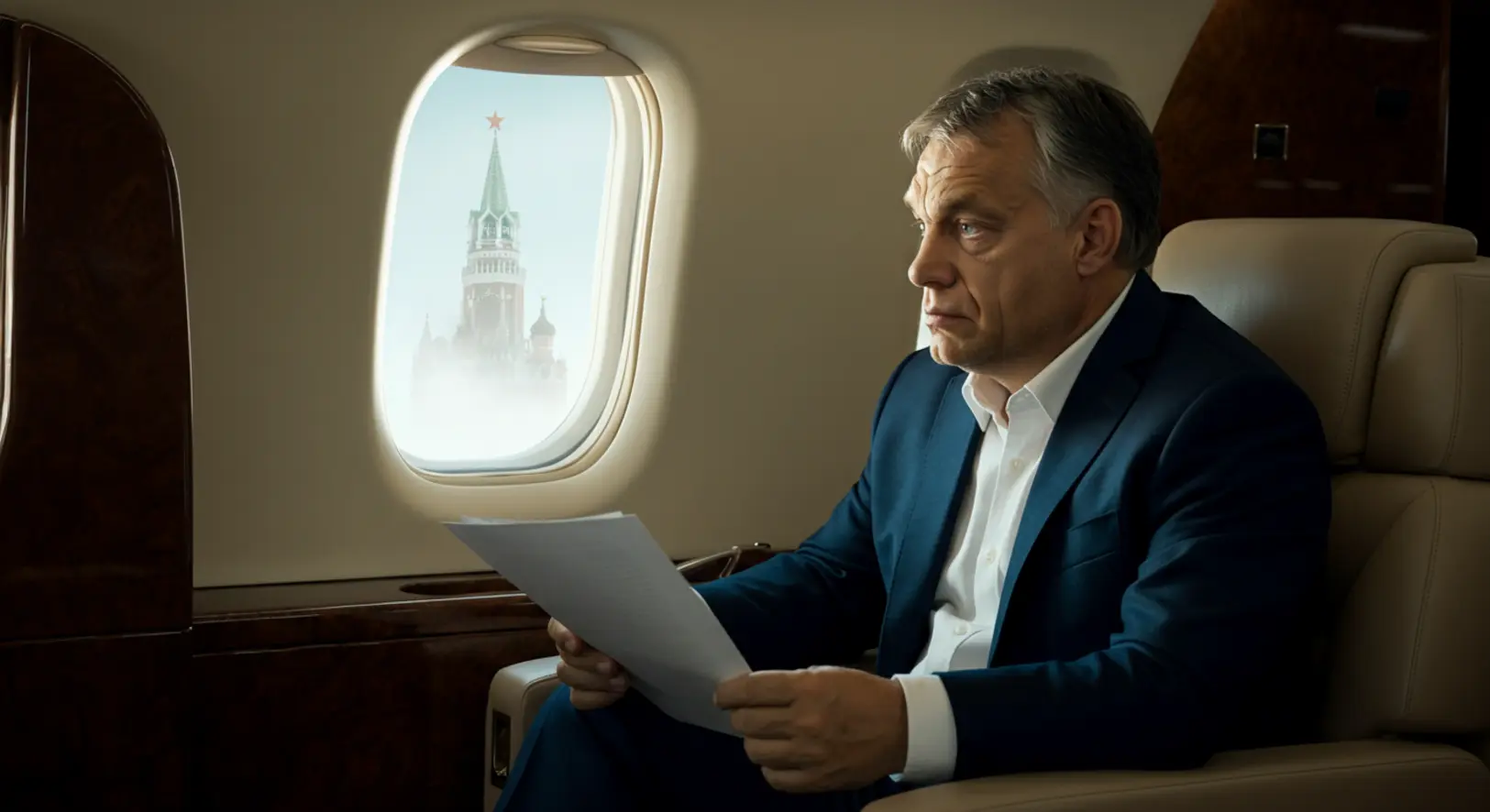 Orbán Viktor a repülőgépen beszél a Putyinnak írt levélről