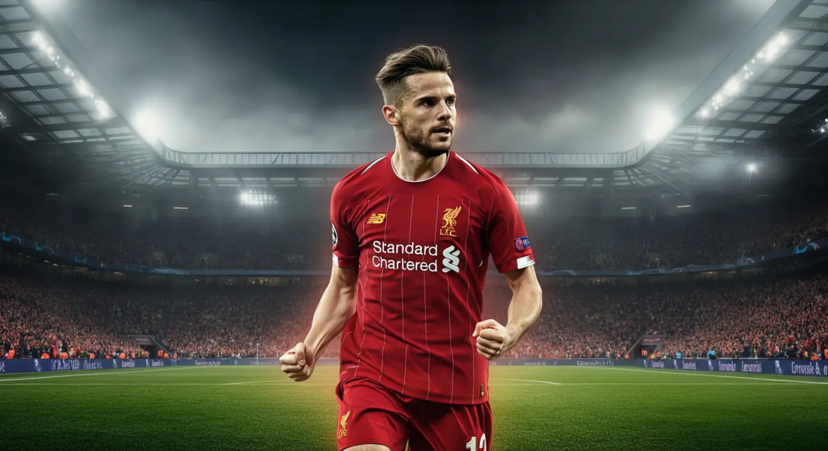 Szoboszlai Dominik, a Liverpool magyar középpályása ünnepli a 88. percben szerzett tizenegyesgólját az Inter Milan elleni BL-meccsen.