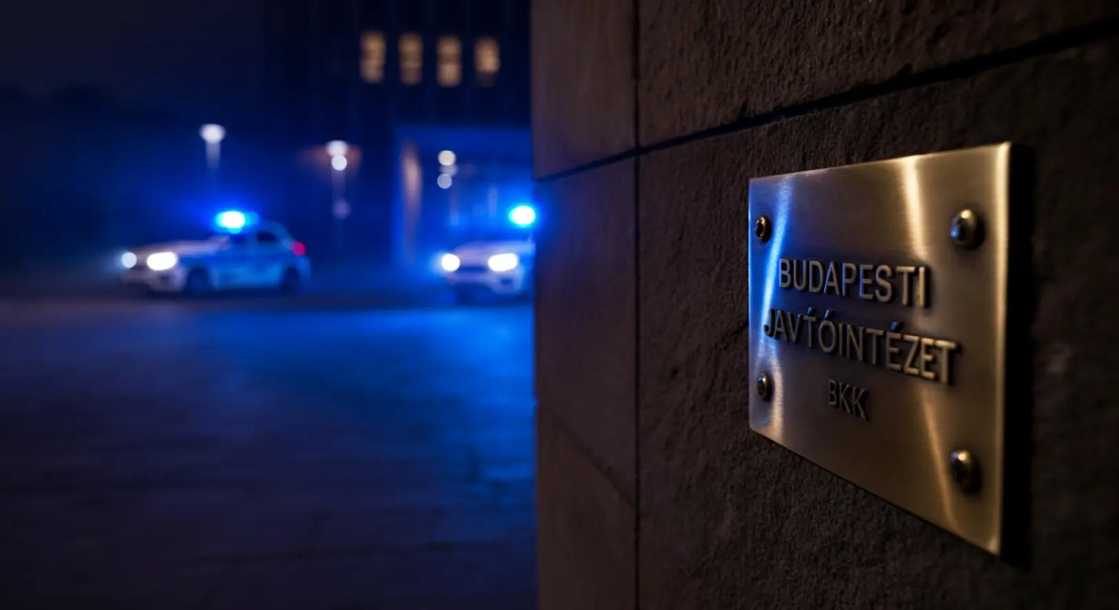 A Szőlő utcai javítóintézet bejárata rendőri jelenléttel a botrány idején.