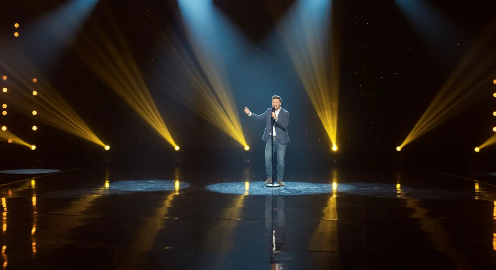 Énekes a színpadon a Sztárban Sztár All Stars elődöntőjében drámai megvilágításban