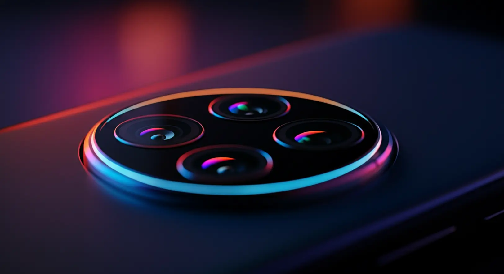 A Xiaomi 17 Ultra okostelefon hátlapja, fókuszban a kör alakú, három szenzort tartalmazó, fejlett kameramodullal.